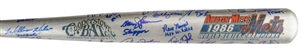 1986 New York Mets Team Signed Silver Cooperstown Bat With 33 Signatures
